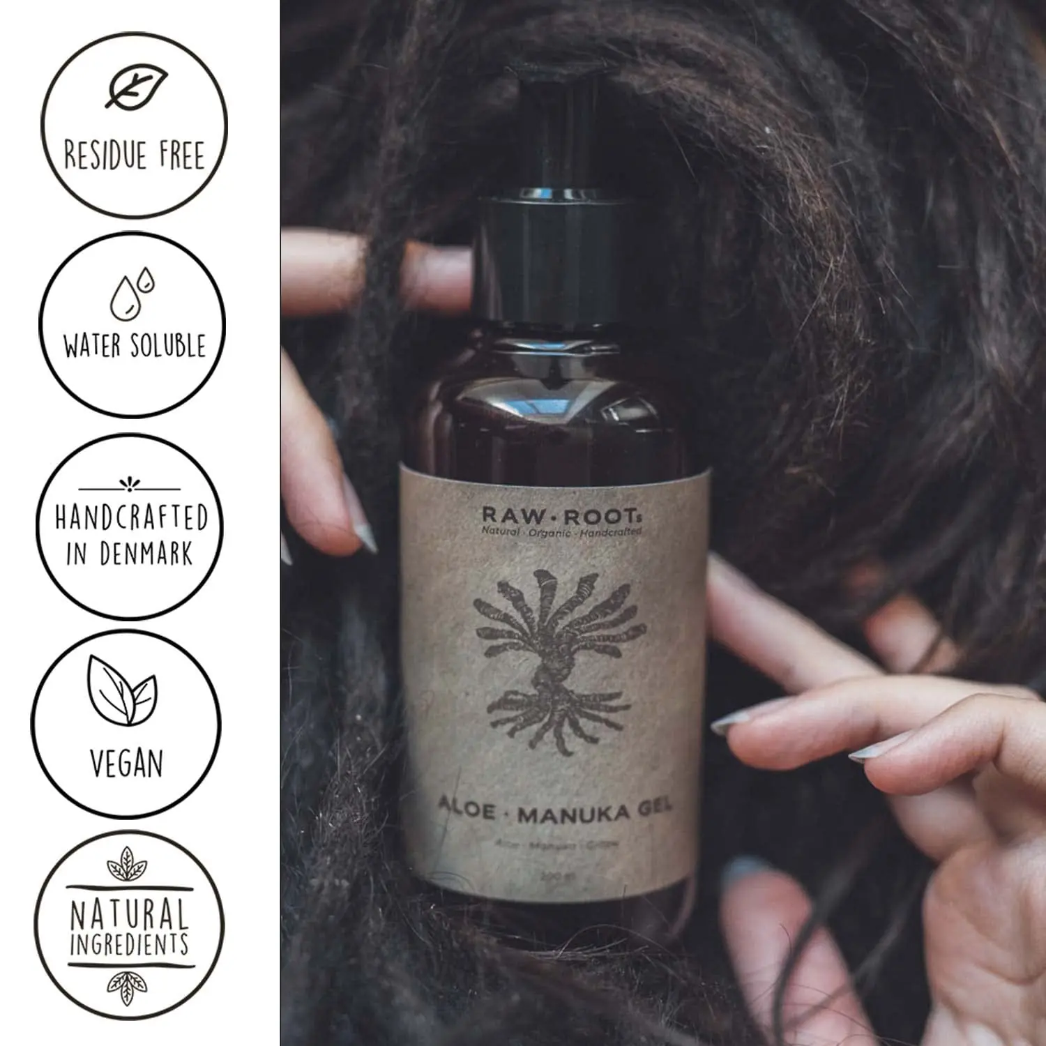 Dreadshop: Dreadpflege Dreadlocks waschen Dreads pflegen Aloe Manuka Gel Tightening Spray Raw Roots Family Set Natural Organic Vegan Dread Care