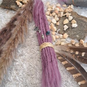 Dreadlock Extensions Farbe Flieder 20-25cm ø 4-6mm