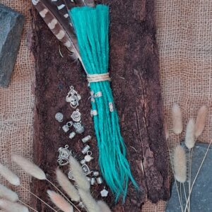 Dreadlock Extensions Farbe Türkis 20-25cm ø 4-6mm