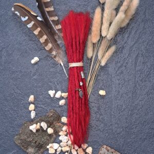 Dreadlock Dread Extensions Rot 20-25cm ø 4-6mm