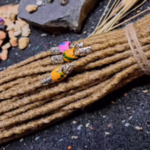 Synthetische Dreadlocks – Double Ended – Farbe Hellbraun 50cm ø 5-6mm