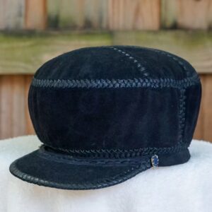 Rasta Mütze Leder Schwarz